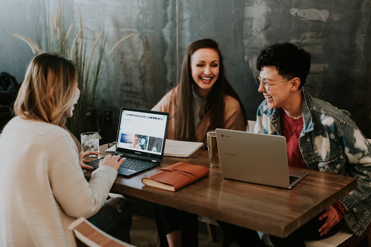Young professionals socializing together in a shared co-living space